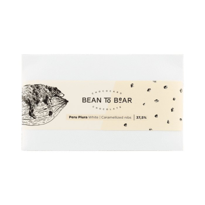 Chococard - White + Karamellizált kakaóbab töret - 80 g